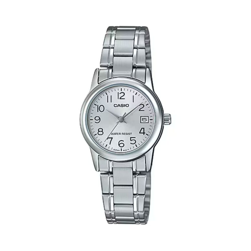 Casio Women’s Silver Date Watch - LTP-V002D-7BUDF